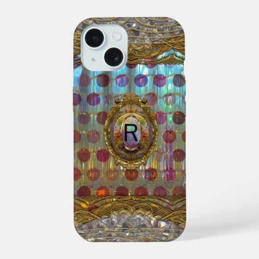 Veraspolka Baroque Monogram iPhone 15 Case (Achterkant)