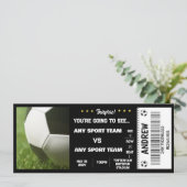 VERASSENDE VOETBALCADEAUBILJET KAART (Staand voorkant)