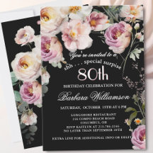 VERASSING Elegante Bloem 80ste Verjaardagsfeest