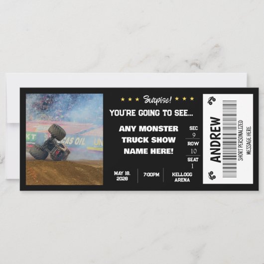 VERASSING MONSTER TRUCKS CADOEKAARTJE KAART (Voorkant)