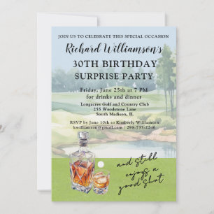 VERASSING Stijlvolle Golf Humor 30e Verjaardagsfee Kaart