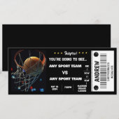 VERASSINGSMANDJE BASKETBAL Cadeauticket Kaart (Voorkant / Achterkant)