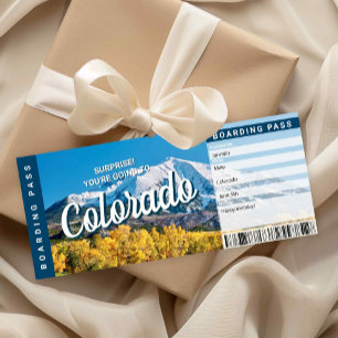 Verassingsreis Colorado Ticket Instapkaart Kaart