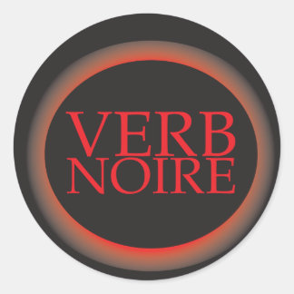 Verb_Noire-Sticker Ronde Sticker