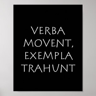 Verba movent voorbeeldige jacht poster
