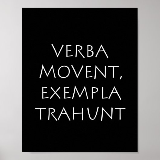 Verba movent voorbeeldige jacht poster (Voorkant)