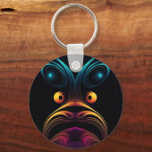 Verbaasd Abstract vogelkippengezicht Sleutelhanger (Achterkant)