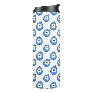 Verbaasd Blauw Niezende Patroon Thermosbeker