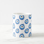 Verbaasd Blauw Niezer Patroon Koffiemok (Center)