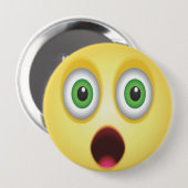 Verbaasd Emoji Gezicht Ronde Button 4,0 Cm (Voorkant /achterkant)