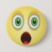 Verbaasd Emoji Gezicht Ronde Button 7,6 Cm (Voorkant)