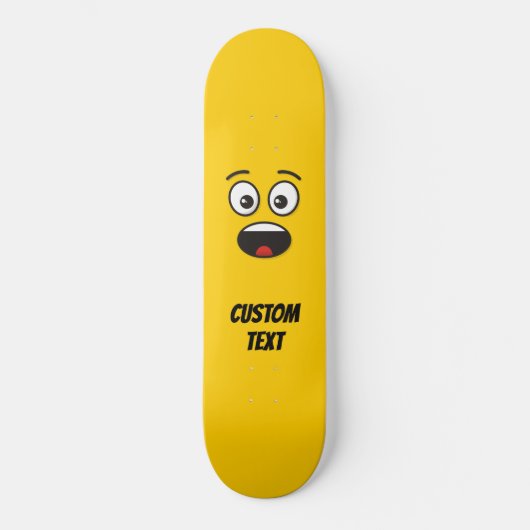 Verbaasd Gezicht Persoonlijk Skateboard (Voorkant)