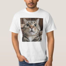 Verbaasd Kattengezicht, Kattenfoto T-shirt