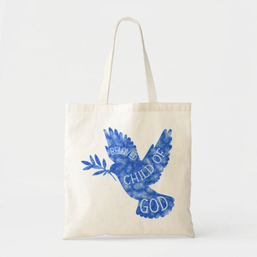 Verbaasd kind van God Dove. Geweldige Baptisme Gif Tote Bag (Voorkant)