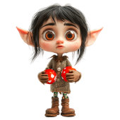 Verbaasd Meisje Kerst Elf Baby Bodysuit