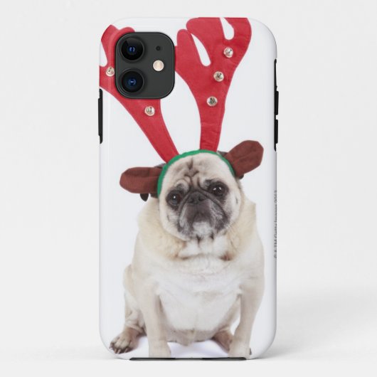 Verbaasd uitziende steker met Reindester Antlers Case-Mate iPhone Case (Achterkant)