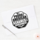 Verbaasd van mijn regering! ronde sticker (Envelop)