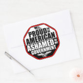 Verbaasd van mijn regering! ronde sticker (Envelop)