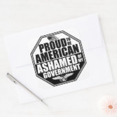 Verbaasd van mijn regering! vierkante sticker (Envelop)