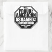 Verbaasd van mijn regering! vierkante sticker (Tas)