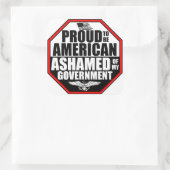 Verbaasd van mijn regering! vierkante sticker (Tas)