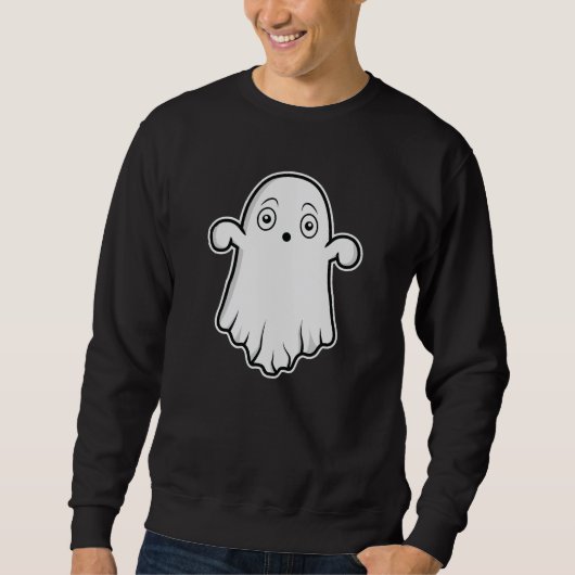 Verbaasde Aardige Geest Karakter Halloween Trui (Voorkant)