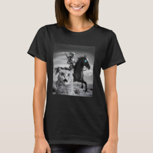 Verbaasde Bange Kat Selfie met Alien die een Ho ri T-shirt