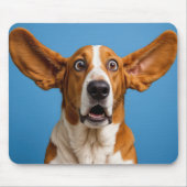 Verbaasde Basset Hound Muismat (Voorkant)