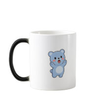 Verbaasde Beer Minimale Kawaii Stijl