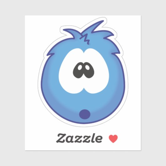 Verbaasde Blauwe Sneezie Sticker (Vel)