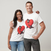 Verbaasde Gorilla met Reusachtig Hart T-shirt (Unisex)