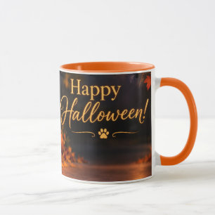 Verbaasde Hond Gelukkig Halloween Jack-o'-Lantern Mok