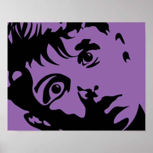 Verbaasde Jongen Grafische Kunst Sjabloon Poster (Voorkant)