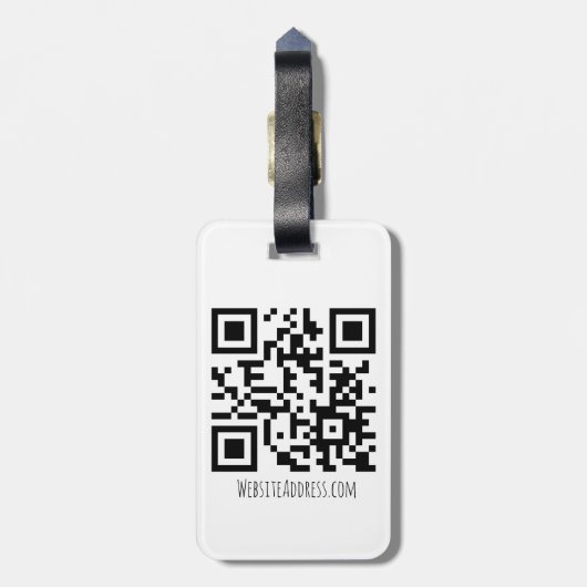 Verbaasde kat bagage label QR-code (Achterkant verticaal)