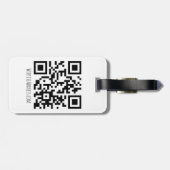 Verbaasde kat bagage label QR-code (Achterkant horizontaal)