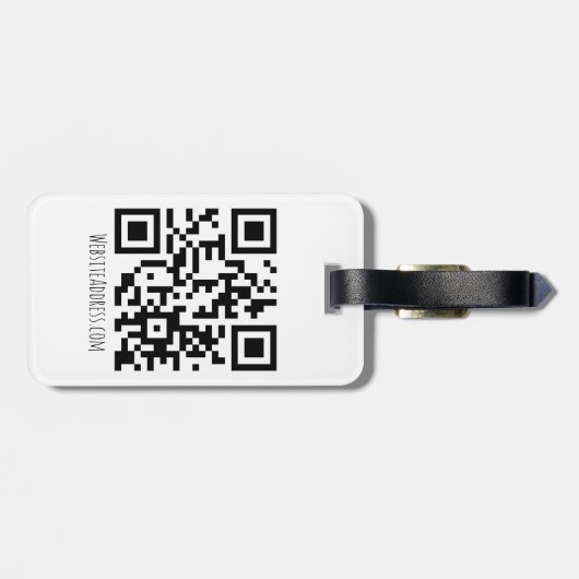 Verbaasde kat bagage label QR-code (Achterkant horizontaal)