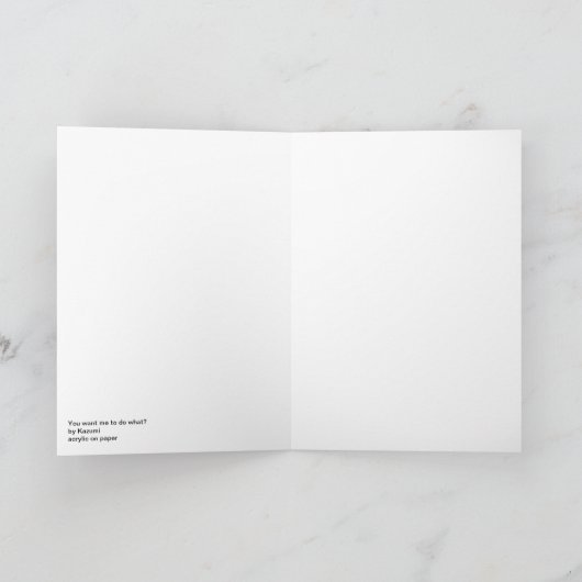 Verbaasde kat -blank kaart (Binnen)