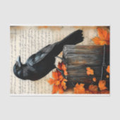 Verbaasde Kraai, Herfstbladeren BQ7 Découpage Tissuepapier (Voorkant)