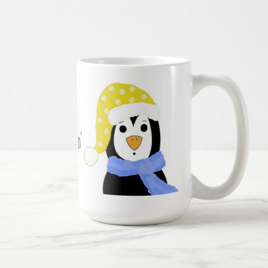 Verbaasde Pinguïn - Gewoon Chillen Koffiemok (Rechts)