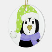 Verbaasde Pinguïn Keramisch Ornament (Links)
