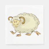 Verbaasde Ram Schaap Grappige Boerderij Dier Servet (Voorkant)