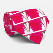 Verbaasde rode roos Hakuna Matata White sky Stropdas (Opgerold)