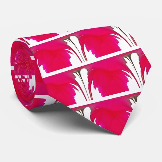 Verbaasde rode roos Hakuna Matata White sky Stropdas (Opgerold)