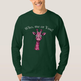 Verbaasde Roze Giraf T-shirt