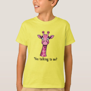 Verbaasde Schattige Roze Giraf T-shirt