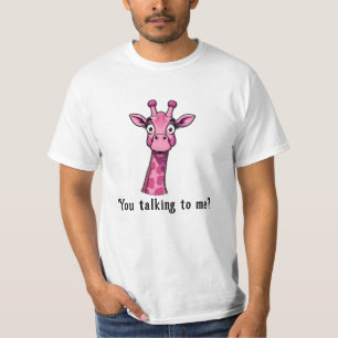 Verbaasde Schattige Roze Giraf T-shirt