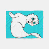 Verbaasde Zeehond Fleece Dekbed Deken (Voorkant (Horizontaal))