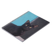 Verbaasde Zwarte Kat Notitieboek (Linkerzijde)