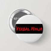 verbale ninja-knop ronde button 5,7 cm (Voorkant /achterkant)
