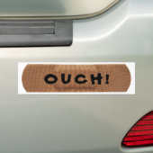 Verband met OUCH! Bumpersticker (Op auto)